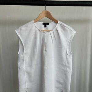 J. CREW TEXTURED WHITE BLOUSE